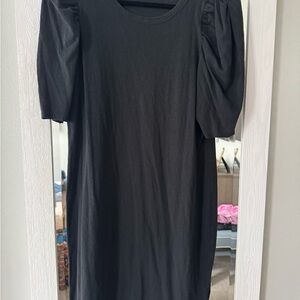 Nation LTD Elegant Black Puff Sleeve Dress
